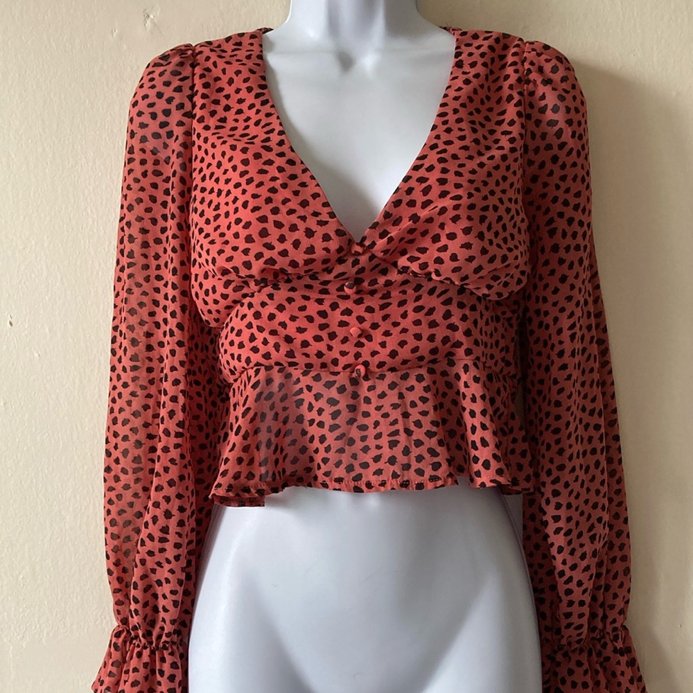 Blush J Babydoll Empire Waist V-neck Blouse S